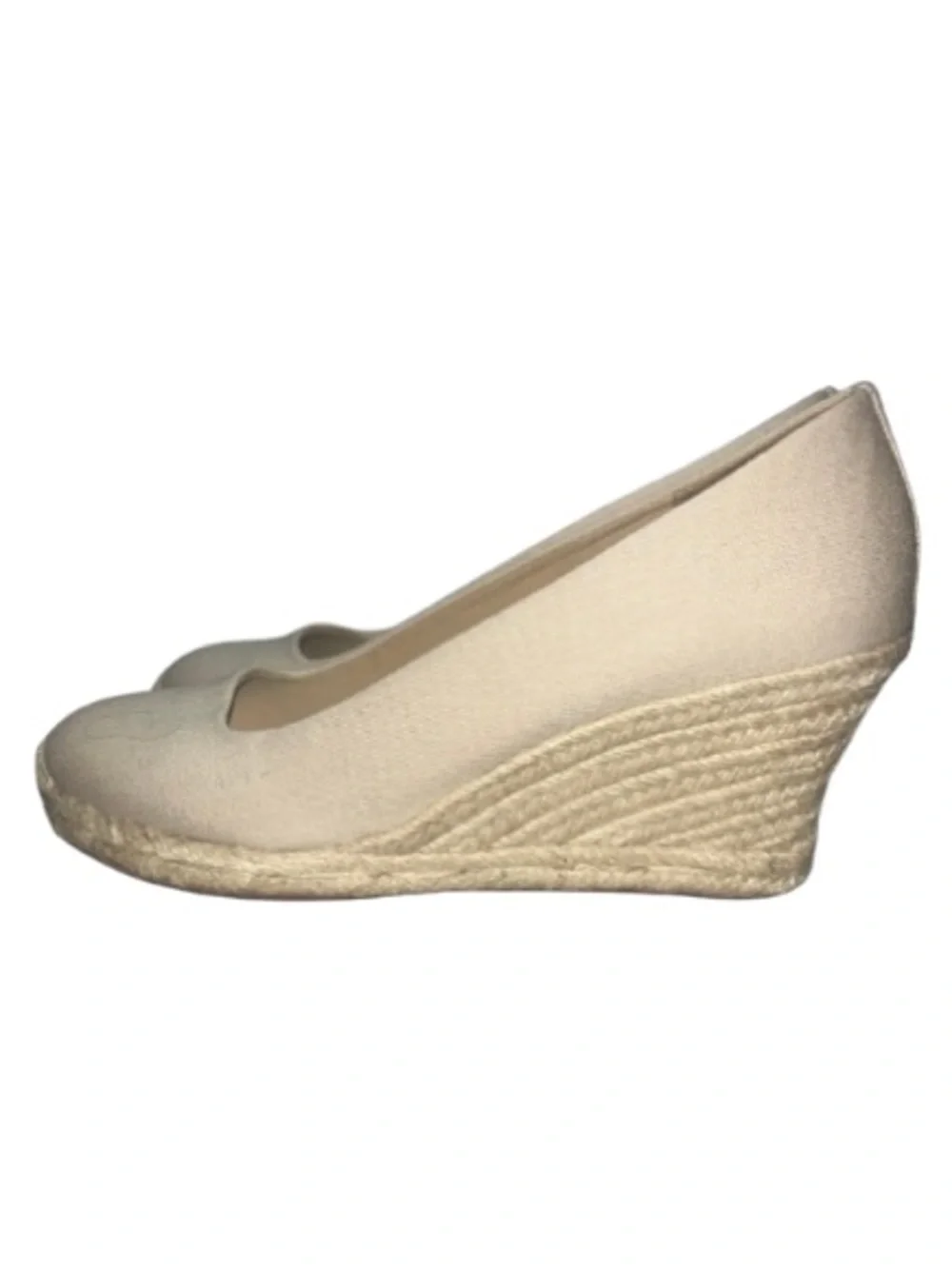 J.Crew Seville Canvas Espadrille Wedges - Beige - Size 9.5